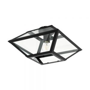 Plafoniera EGLO CASEFABRE 98356 - E27 1X60W - Sticla - Negru