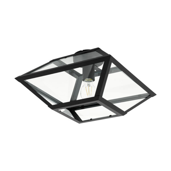 Plafoniera EGLO CASEFABRE 98356 - E27 1X60W - Sticla - Negru