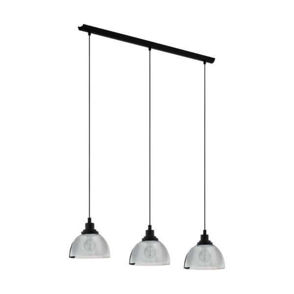 Lustra EGLO BELESER 98384 - E27 3X60W - Sticla aburita - Negru