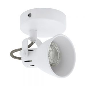 Aplica EGLO SERAS 1 98393 - GU10 1X3.3W D100mm - Otel - Alb