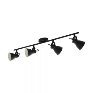 Plafoniera EGLO SERAS 2 98408 - GU10 4X3.3W - Otel - Negru