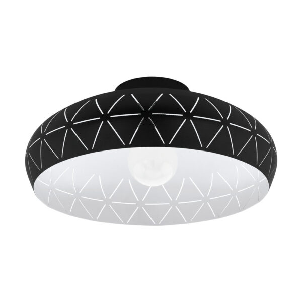 Plafoniera EGLO RAMON 1 98466 - E27 1X28W D400mm - Otel - Alb - Negru