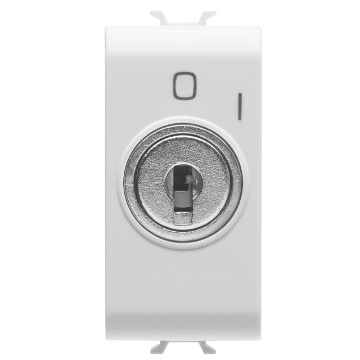 Gewiss Chorus Intrerupator 1M 2P 10Ax+Key, Alb GW10006