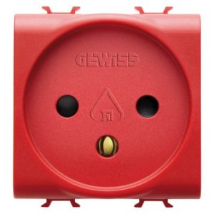 Gewiss Chorus Priza 2M 2P+E 16A Isr Ded. Lines Rosu GW10291