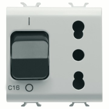 Gewiss Chorus Int S.O. 2M 2P+E 16A P17/11-Siguranta Automata 1P+N W GW10311