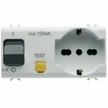 Gewiss Chorus Int P40 S.Outlet+Rccb 1P+N 16A - 4M W GW10322