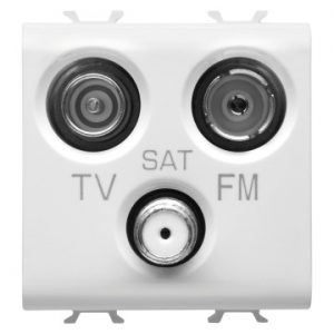 Gewiss Chorus Priza Tv+Fm+Sat Priza, 2M Alb GW10382