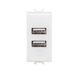 Gewiss Chorus Incarcator Usb Power Supply 1M Alb GW10450