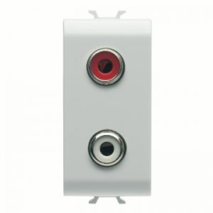 Gewiss Chorus Connector Dublu Rca 1M Alb GW10453