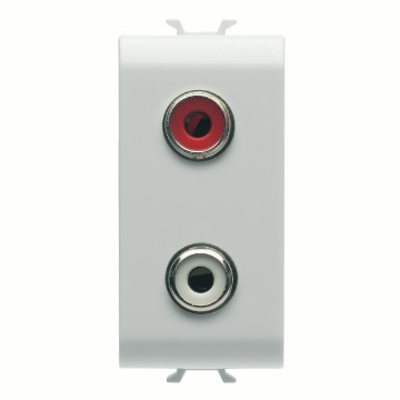 Gewiss Chorus Connector Dublu Rca 1M Alb GW10453