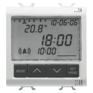 Gewiss Chorus Clock-Alarm-Thermometer 2M Alb GW10708