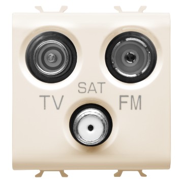 Gewiss Chorus Priza Tv+Fm+Sat Priza, 2M Ivory GW11382
