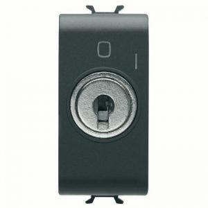 Gewiss Chorus Intrerupator 1M 2P 10Ax+Key, Black GW12006