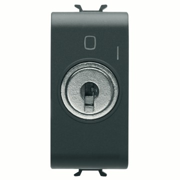 Gewiss Chorus Intrerupator 1M 2P 10Ax+Key, Black GW12006