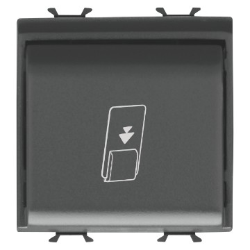 Gewiss Chorus Badge-Operated Mech.Switch 2M Black GW12039