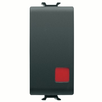 Gewiss Chorus Buton Cu Revenire 1M 1P Nc+No 16A Stop Black GW12138