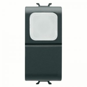 Gewiss Chorus Buton Cu Revenire 1M 1P No 16A Transp Lamp, Black GW12144