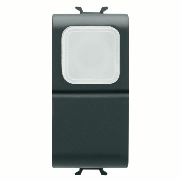 Gewiss Chorus Buton Cu Revenire 1M 1P No 16A Transp Lamp, Black GW12144