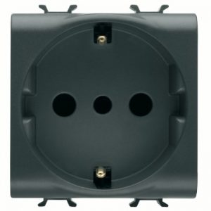 Gewiss Chorus Priza, 2M 2P+E 16A P30 It/G St Black GW12205