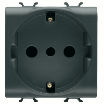 Gewiss Chorus Priza, 2M 2P+E 16A P30 It/G St Black GW12205
