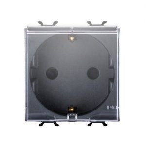 Gewiss Chorus Deu Std S.-Out 2M 2P+E 16A With Cover Bl GW12242