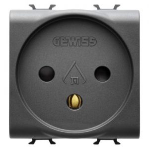 Gewiss Chorus Priza 2M 2P+E 16A Israeli St Black GW12281