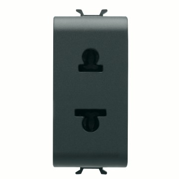 Gewiss Chorus Priza 1M 2P+E 15A Usa St Black GW12288