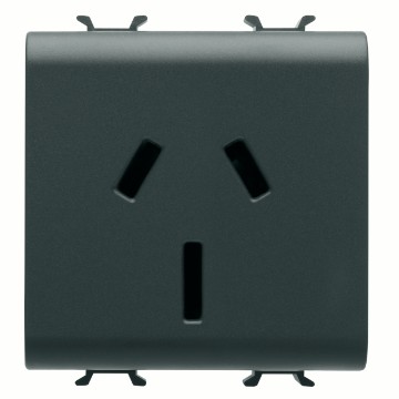 Gewiss Chorus Priza 2M 2P+E 15A Aus Standard Black GW12307