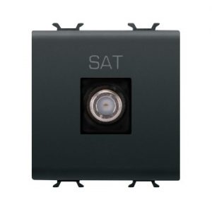Gewiss Chorus Priza Tv/Sat Priza 2M Direct F.Conn F Black GW12377