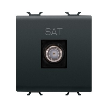 Gewiss Chorus Priza Tv/Sat Priza 2M Direct F.Conn F Black GW12377
