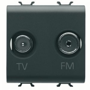 Gewiss Chorus Priza Tv+Fm Priza 2M Black GW12381