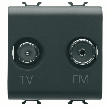 Gewiss Chorus Priza Tv+Fm Priza 2M Black GW12381