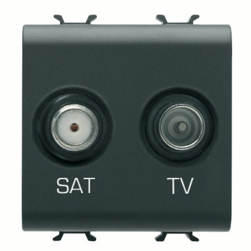 Gewiss Chorus Tv+Sat 2M Priza Black GW12383