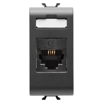 Gewiss Chorus Priza Telefon Rj11 In-Out 1M Black GW12402