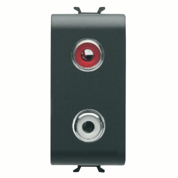 Gewiss Chorus Connector Dublu Rca 1M Chorus Black GW12453