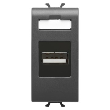 Gewiss Chorus Usb Priza Outlet 1M Black GW12459