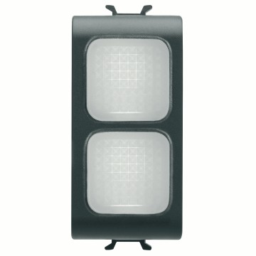 Gewiss Chorus Dublu Transparent Indicator Lamp, Black GW12628