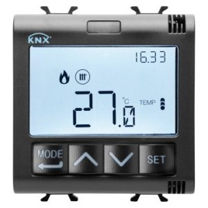 Gewiss Chorus F.M. Knx Termostat+Hum.Man.3M Black GW12795H
