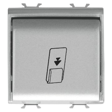 Gewiss Chorus Badge-Operated Mech.Switch 2M Titanium GW14039