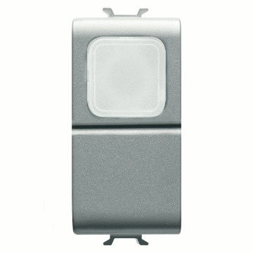 Gewiss Chorus Buton Cu Revenire 1M 1P No 16A Trp Lamp, Titanium GW14144