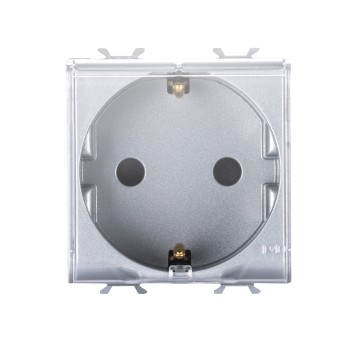 Gewiss Chorus Deu Std S.-Out 2M 2P+E 16A With Cover Ti GW14242