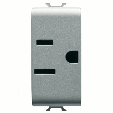Gewiss Chorus Priza 1M 2P+E 15A Usa Standard Titanium GW14286