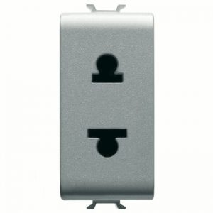 Gewiss Chorus Priza 1M 2P 15A Eu/Usa St Titanium GW14287