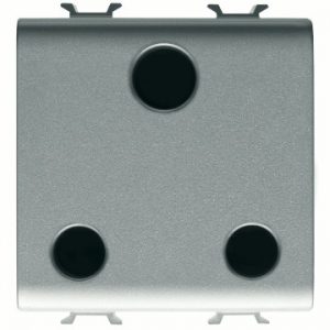 Gewiss Chorus Priza 2M 2P+E 15A Uk Standard Titanium GW14297