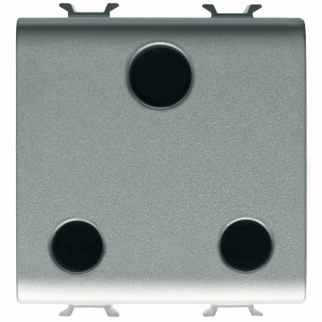 Gewiss Chorus Priza 2M 2P+E 15A Uk Standard Titanium GW14297