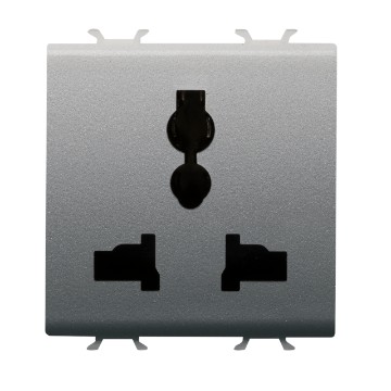 Gewiss Chorus Multistandard Priza Outlet Titanium GW14310