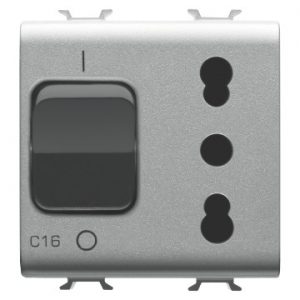 Gewiss Chorus Int Soc+Min.Cir.Br. 2M 1P+N 16A P17/11 T GW14311