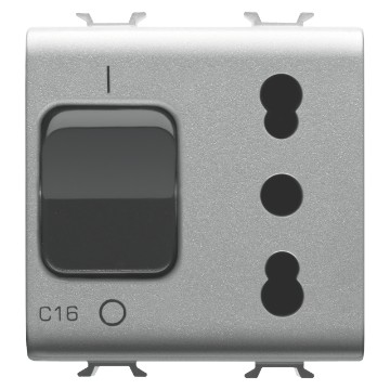 Gewiss Chorus Int Soc+Min.Cir.Br. 2M 1P+N 16A P17/11 T GW14311
