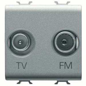 Gewiss Chorus Priza Tv+Fm Priza 2M, Titanium GW14381
