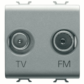 Gewiss Chorus Priza Tv+Fm Priza 2M, Titanium GW14381